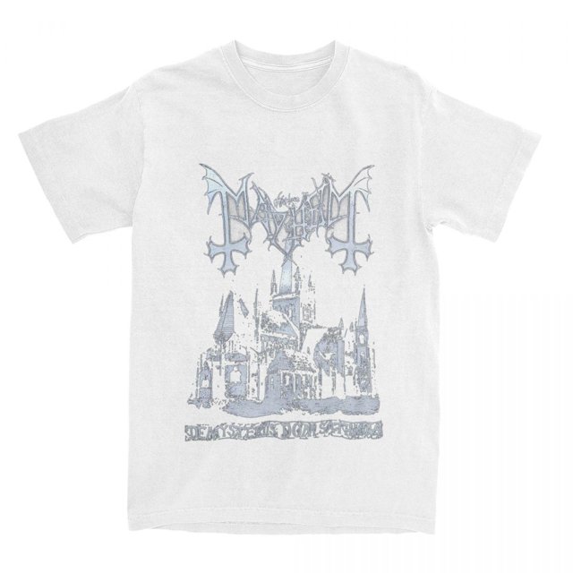-Camiseta de Mayhem Deathcrush Dead Varg para hombre y mujer camisa divertida de cuello redondo moda Vintage de algodón talla grande