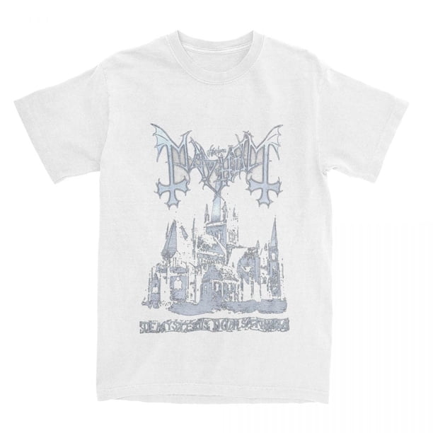 -Camiseta de Mayhem Deathcrush Dead Varg para hombre y mujer camisa divertida de cuello redondo moda Vintage de algodón talla grande