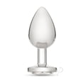 thumbnail image 1 of Me You Us Crystal Jewels Glass Anal Plug, Large, Clear, 1 of 4