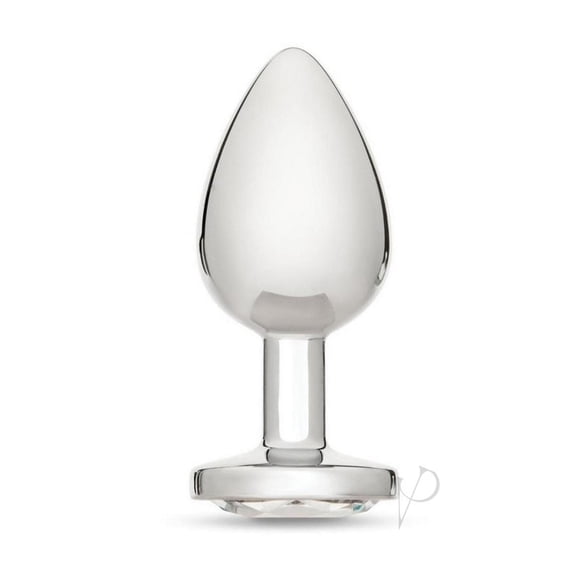 Me You Us Crystal Jewels Glass Anal Plug, Large, Clear
