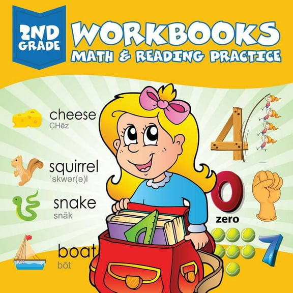 2nd Grade Workbooks: Math & Reading Practice, (Paperback)