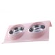 thumbnail image 1 of Methold Cuenco doble para mascotas, platos de alimentación de animales de acero inoxidable, soporte extraíble para agua y comida Suministros para gatos rosado, 1 of 6