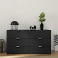thumbnail image 4 of Hillsdale Delmar 6-Drawer Modern Wood Bedroom Dresser in Matte Black, 4 of 5