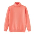thumbnail image 4 of Povozer Girls Sweaters Kids Casual Bell Sleeve Knit Pullover Jumper Tops(Orange,5-6Y), 4 of 4