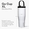 thumbnail image 4 of Corkcicle Go Cup XL - Leak-Proof Travel Tumbler - Triple Insulated Stainless Steel Water Bottle - Easy-Carry Handle - Summer Drinkware Gift - Keeps Drinks Ice Cold - 30 oz - Gloss White, 4 of 5