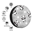 thumbnail image 5 of Balery Pandastire Cover Waterproof Dust-Proof, Universal Spare Wheel Tire Cover For Trailer, Rv, Suv Truck And Vehicle Camper Accessories-15 Inch, 5 of 9