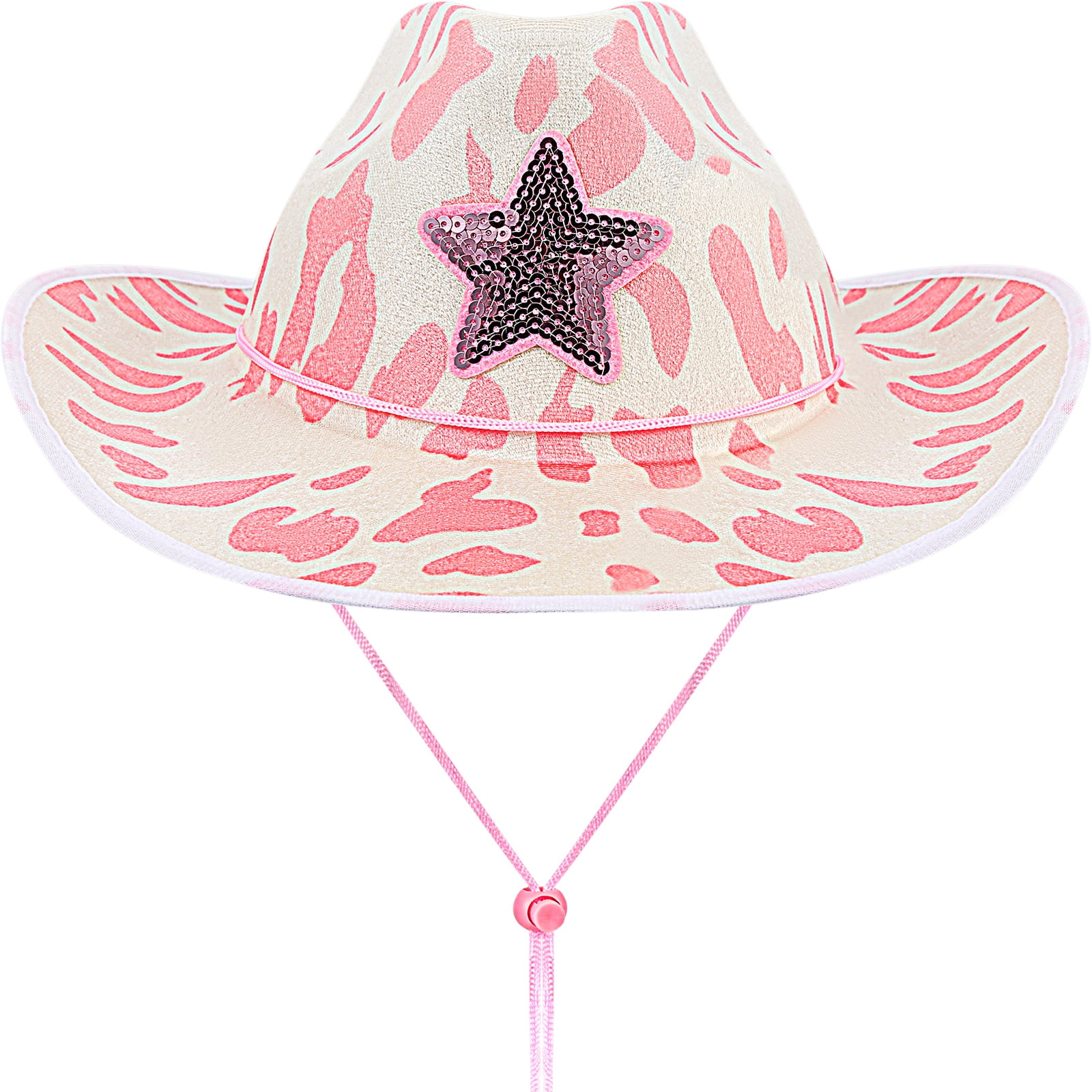 Pink Cowgirl Hat Felt Cowboy Hat Cow Printed Cowboy Hat Costume