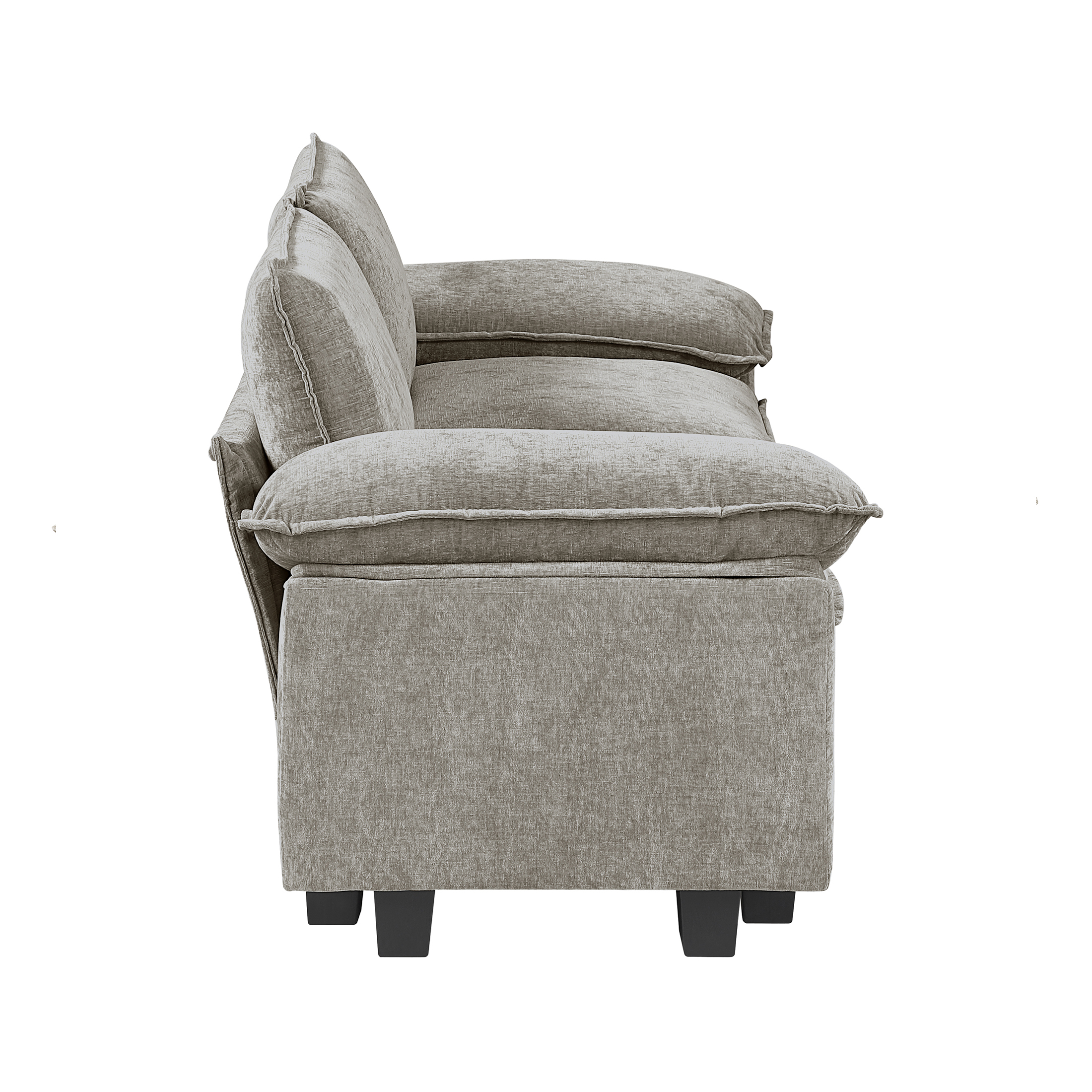OakvillePark Corvan Chenille Love Seat, Dark Pewter