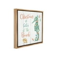 thumbnail image 4 of Stupell Industries Christmas Better At Beach Holiday Painting Brown Floater Framed Canvas Art Print Wall Art, 25 x 25, 4 of 10