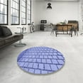 thumbnail image 3 of Ahgly Company Indoor Square Patterned Jeans Blue Area Rugs, 6' Square, 3 of 6