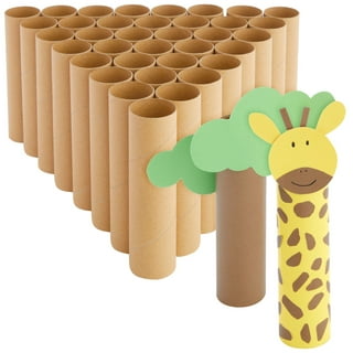 30 Pack 8 Inch Cardboard Tubes, 1.6x8“ Empty Toilet Paper Rolls For Crafts  and Art Projects, DIY Brown Crafting Paper Roll for Classrooms, Dioramas,  and Decorations