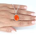 thumbnail image 5 of Natural Carnelian Pendant 925 Sterling Silver Handmade Jewelry, 5 of 8