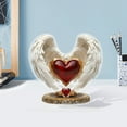 thumbnail image 2 of Preciosa decoración de ángel con corazón rojo, con detalles finos y elegantes, envuelta en elegante estilo boho, material acrílico, 1 unidad, 2 of 6