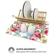 thumbnail image 6 of Aonity Printed Placemat 40*50， Coffee Bar Mat Accessories for Countertop Flower Absorbent Hide Stain Rubber Dish Drying Mats for Kitchen Counter Draining Pad Decor Gift Fit Under Coffee Maker, 6 of 9