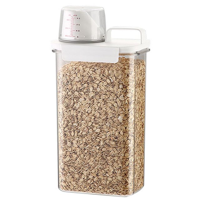 Contenedor Cereales Gran Capacidad Transparente A Prueba Humedad para Almacenamiento