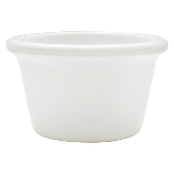 Excellante Melamine Ramekin Collection 1-3/4 oz., 2-1/2" Smooth Ramekin, White, Comes in Dozen