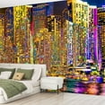 thumbnail image 2 of Peel and Stick Wallpaper Canvas Abstract Artistic City Miami Modern Art Wall Mural Decor Self Adhesive and Removable 69in x 98in, 2 of 6