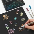 thumbnail image 4 of 18 Pack Metallic Marker Pens, Lineon 16 Colors Fine Tip Paint Pens with 2 Stencils for DIY Craft Photo Album Rock Art Painting Card Making Glass Wood, 4 of 7