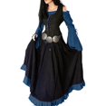 thumbnail image 1 of FcBaudy Robes pour Femmes, Robes d'Été pour Femmes Médiévales Européennes et de Cour Coupe Ajustée à Lacets Ourlet Grand Robe Patchwork Ensemble Robe Femme, 1 of 6
