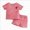 T64-Hot Pink, variant on 18-24 Months Toddler Toddler Girl Outfits Short Sleeves T Shirt Tee Tops Shorts Cute Outfits Set for 0 6 12 18 24 M 1t 2t 3t 4t 5t 6t Pajamas & Dailywear Set Girls Pink Tracksuit