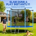 thumbnail image 6 of FUNTOK 8FT Trampoline for Kids Trampoline with Basketball Hoop, 330LBS Capacity Outdoor Round Trampoline with Net Enclosure Ladder for 2-3 Kids, 6 of 9