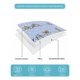 thumbnail image 4 of Quilts Queen Size Bedding Set, Blue Birds Reversible Summer Quilt 3 Pieces, Funny Cute Snowflake Wire Sparrow Lightweight Bedspreads Coverlets with 2 Pillow Shams for All Seasons, 4 of 5