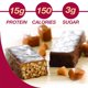 thumbnail image 2 of ProtiDIET Barra de proteína crujiente de mantequilla de maní y caramelo suave, bocadillos ricos en proteínas sin gluten y sin OGM para adultos, barras de reemplazo de comidas perfectas para llevar, 7, 2 of 5
