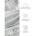 thumbnail image 6 of Comfort Canopy - 3 Piece Light Gray Reversible Patchwork Stitched Quilt Coverlet for King Size Beds, 6 of 8