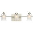 thumbnail image 1 of Quoizel KLT8603BNLED Kolt Éclairage de Salle de Bain Moderne, 3 Lumières, LED 13.5 Watts, Nickel Brossé (6 Pouces H x 21 Pouces L), 1 of 5