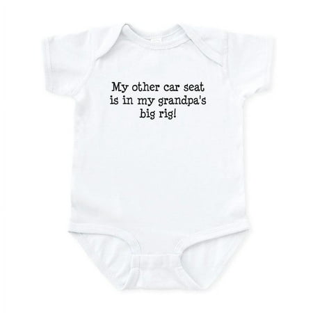

CafePress - Carseat In Grandpas Big Rig Infant Bodysuit - Baby Light Bodysuit Size Newborn - 24 Months