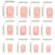 thumbnail image 3 of Uñas postizas rosas con puntas francesas, flores blancas, uñas cortas, parches para uñas, 24 unidades., 3 of 6