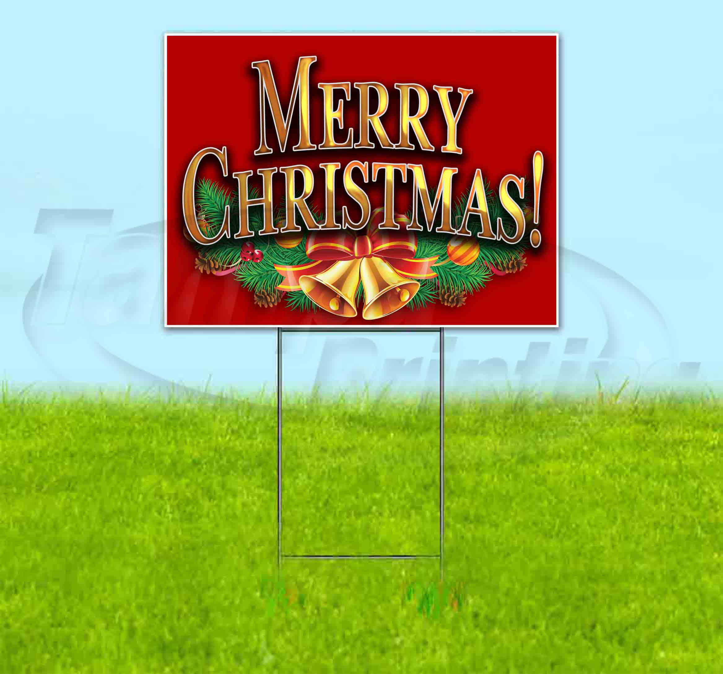 Merry Christmas Happy New Year Xmas Gift Indoor Outdoor Coroplast Yard Sign 