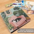thumbnail image 4 of FORMRS 3 Ring Photo Album 4"x6" Self Adhesive Large Capacity PU Leather Cover, Pink Sleeping Cat, 4 of 8