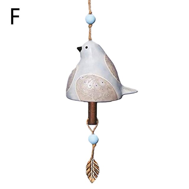 Plaster Bird Song Bell - Charming Decor with Soothing Sound, 45cm Hanging Length