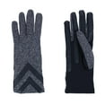 thumbnail image 4 of Isotoner Women' SmartDri Smartouch 3 Button Length Spandex Chevron Gloves - A30660 (Black Heather, L/XL), 4 of 4