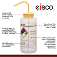 thumbnail image 4 of 2PK Wash Bottle for Isopropanol, 500ml - Labeled with Color Coded Chemical & Safety Information (4 Colors) - Wide Mouth, Self Venting, Low Density Polyethylene - Eisco Labs, 4 of 4