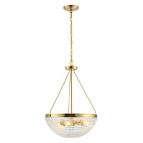 SAFAVIEH Thorin 3-Light Edison Tungsten Brass Gold Metal Pendant Light with Shade
