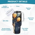 thumbnail image 2 of Yayeee 30oz Stainless Steel Tumbler with Straw and Handle Double-Wall Insulated Travel Water Bottle, Watercolor Astronaut, 2 of 8