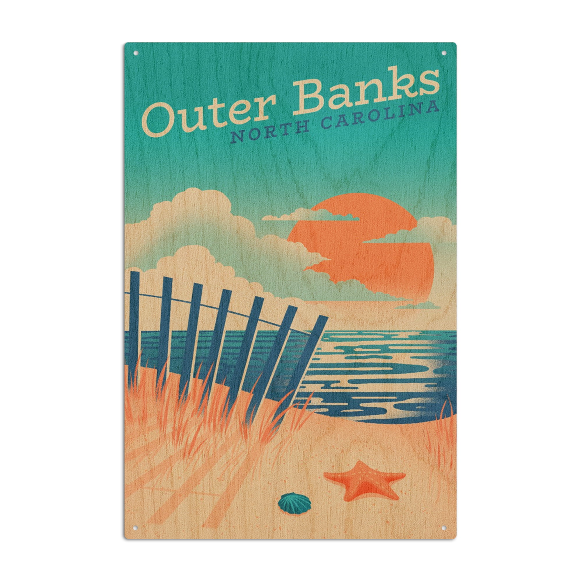 Outer Banks, North Carolina, Sunfaded Shoreline Collection, Glowing