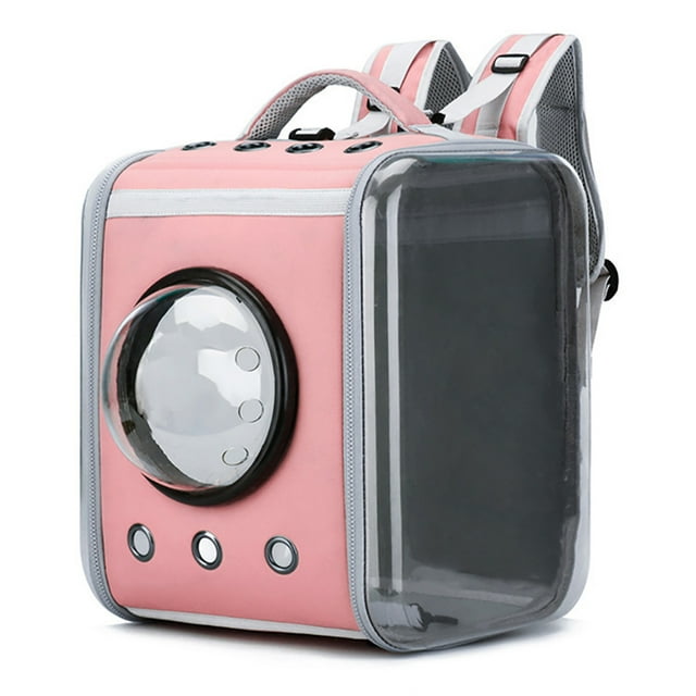 Pet Transparent Backpack Breathable Portable Cat Bubble Bag Dog Carrier Backpack