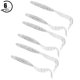 thumbnail image 3 of 6 uds., 11cm, señuelos artificiales de plástico suave para peces, cebos para gusanos, accesorio para aparejos de pesca (plata), 3 of 8
