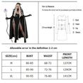 thumbnail image 5 of Disfraz de bruja espeluznante para mujer, disfraz de Carnaval gótico Medieval con capucha, capa de mago, juego de rol, vestido de fiesta elegante, 5 of 5
