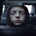 thumbnail image 7 of Ghosts Car Headrest Cover, Scary Face Printing Car Seat Headrest Protector, Washable Auto Head Rest Pillow Cover for Sedan Van Truck, Universal Vehicle Interior Accessories H, 7 of 7