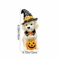 thumbnail image 3 of Lazduis Cute Halloween Tabletop Decoration 6.3-Inch Resin Dog Figurine with Pumpkin Home Decor for Mantel Shelf Desk, 3 of 7