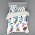 thumbnail image 2 of Ambesonne Feather Bedding Set 3 Pcs, Abstract Boho Art, Twin, Multicolor, 2 of 3