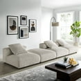 thumbnail image 1 of Modway Solace 4-Piece Modular Corduroy Upholstered Sectional Sofa in Almond, 1 of 10