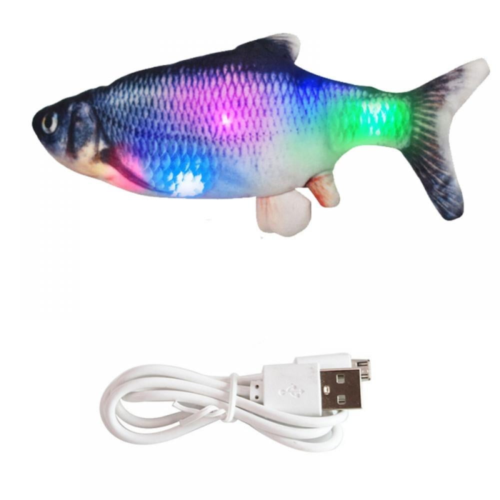 Flippity Fish Cat Toy, Flops and Wiggles Like a Real Fish, with LED