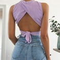 thumbnail image 3 of Aayomet Gym Tops For Women Satin Mesh V Neck Tank Top Women Summer Cami Top Silk Camisole Blouse,Purple L, 3 of 5