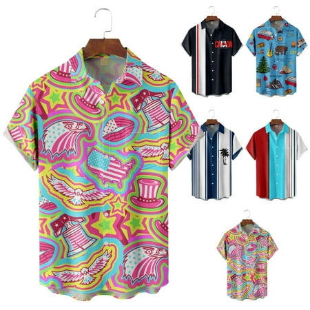 

Men s Short Sleeve Tee Shirts Front-Pocket Summer Costume Size 100-170/XXS-8XL