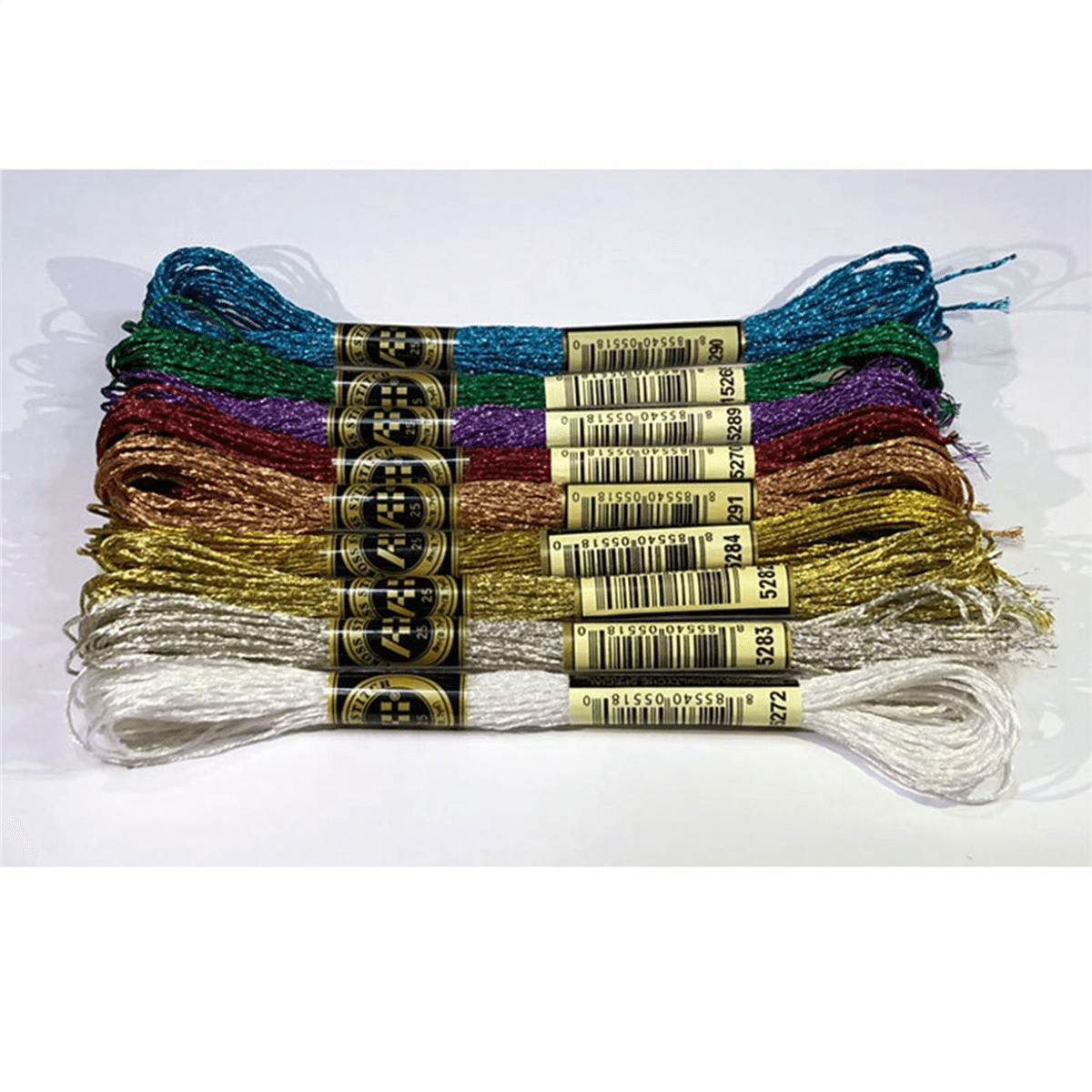 57Pcs Metallic Embroidery Skein Threads Multi-Color Embroidery Floss Glitter Embroidery Thread - Thread